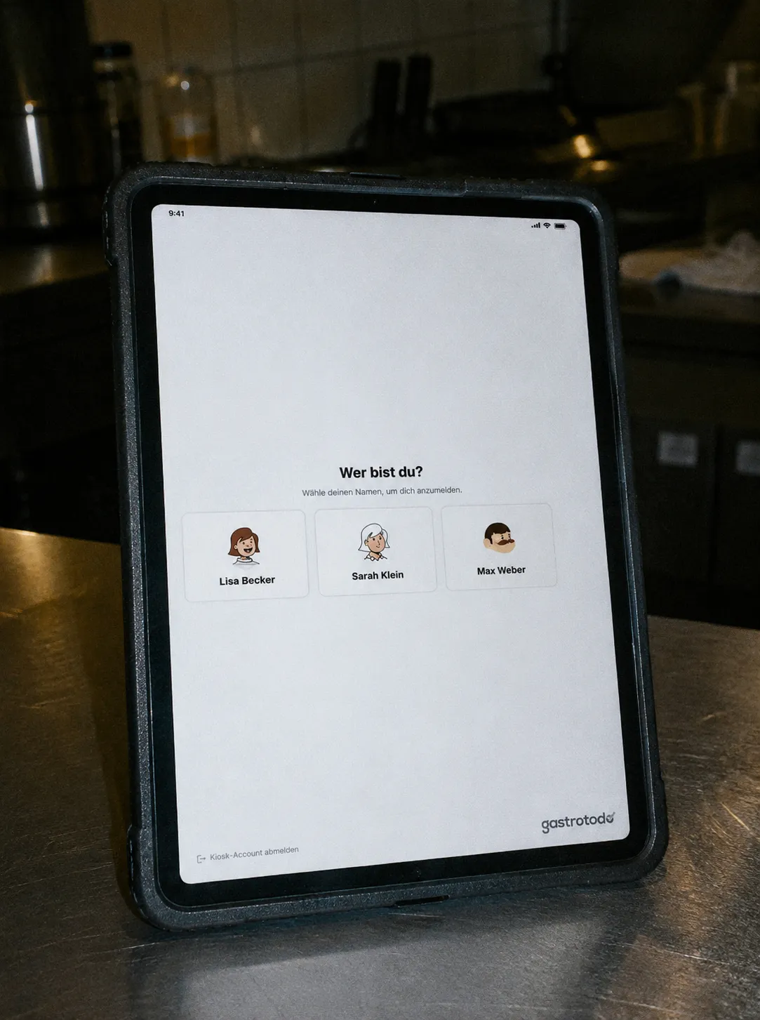 Kiosktilstand på en tablet